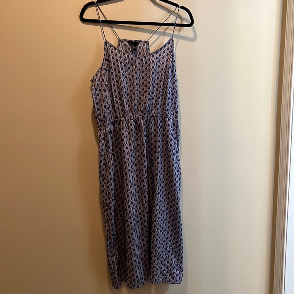 H&M Blue and White Dress